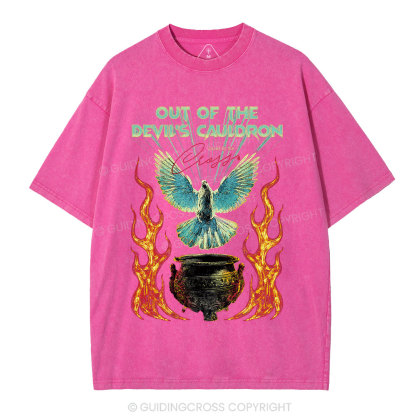 Out Of The Devil's Cauldron Christian Washed T-Shirt