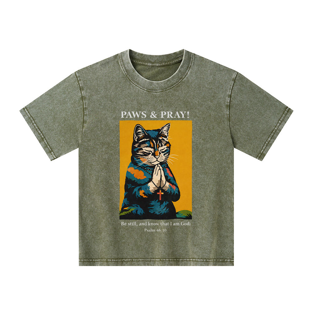 PAWS & PRAY Christian Washed T-Shirt