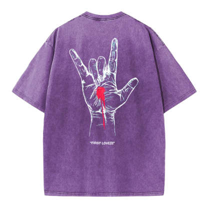 First Love Christian Washed T-Shirt