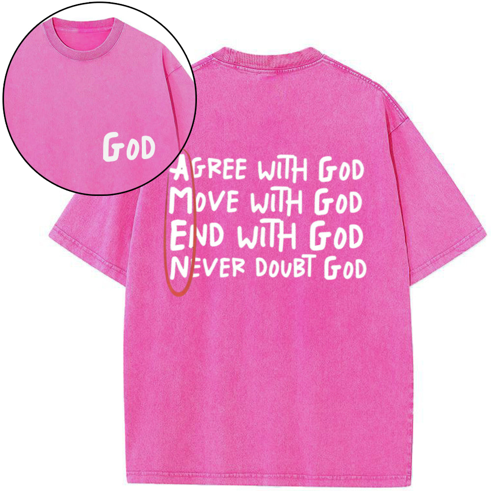 Amen Agree With God Christian Washed T-Shirt
