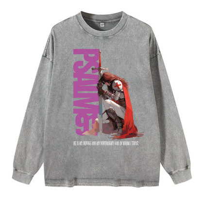 PSALM Washed Long Sleeve T-Shirt