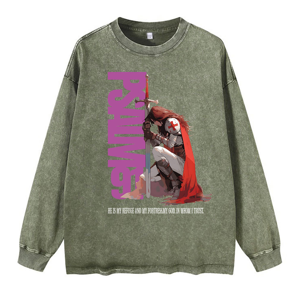 PSALM Washed Long Sleeve T-Shirt