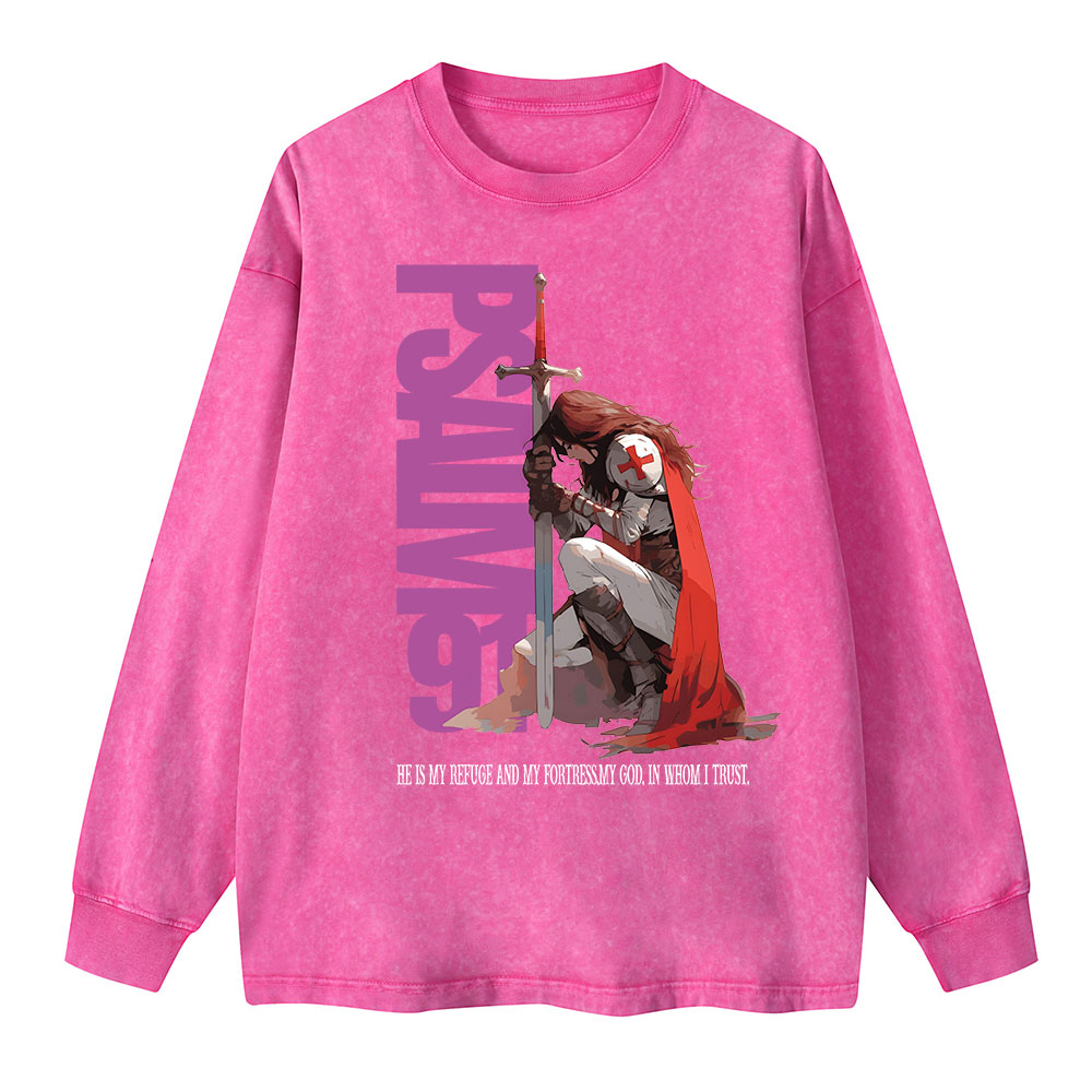 PSALM Washed Long Sleeve T-Shirt