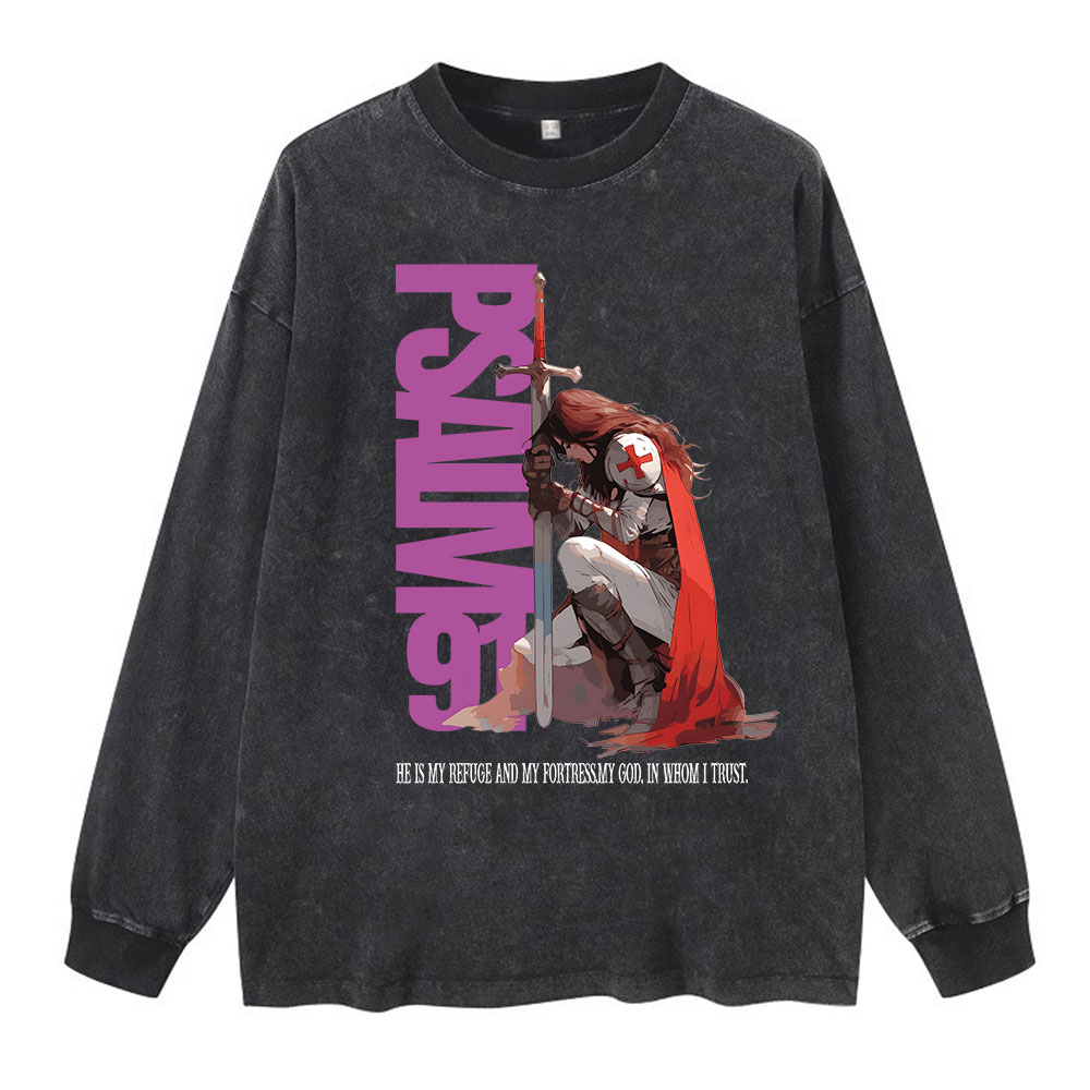 PSALM Washed Long Sleeve T-Shirt