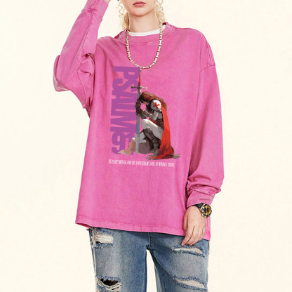 PSALM Washed Long Sleeve T-Shirt