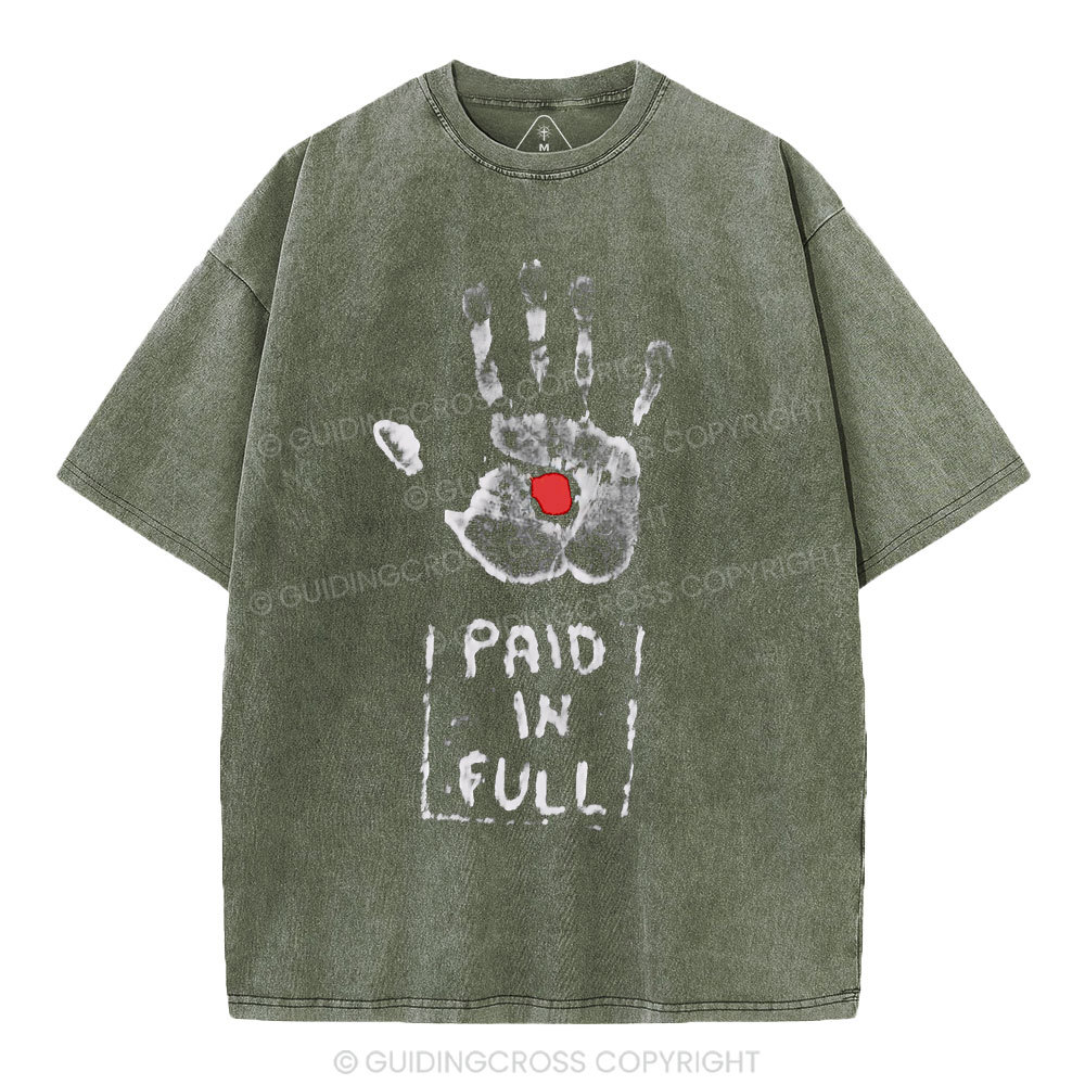 Paid In Full Christian Washed T-Shirt
