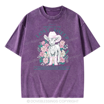 Parable Of The Lost Sheep Christian Washed T-Shirt