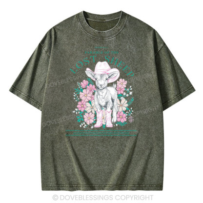 Parable Of The Lost Sheep Christian Washed T-Shirt