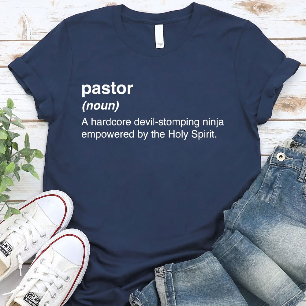 Pastor A Hardcore Devil-stomping Ninja Empowered The Holy Spirirt Christian T-Shirt