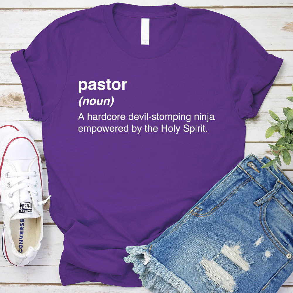 Pastor A Hardcore Devil-stomping Ninja Empowered The Holy Spirirt Christian T-Shirt