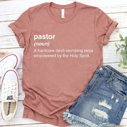 Pastor A Hardcore Devil-stomping Ninja Empowered The Holy Spirirt Christian T-Shirt