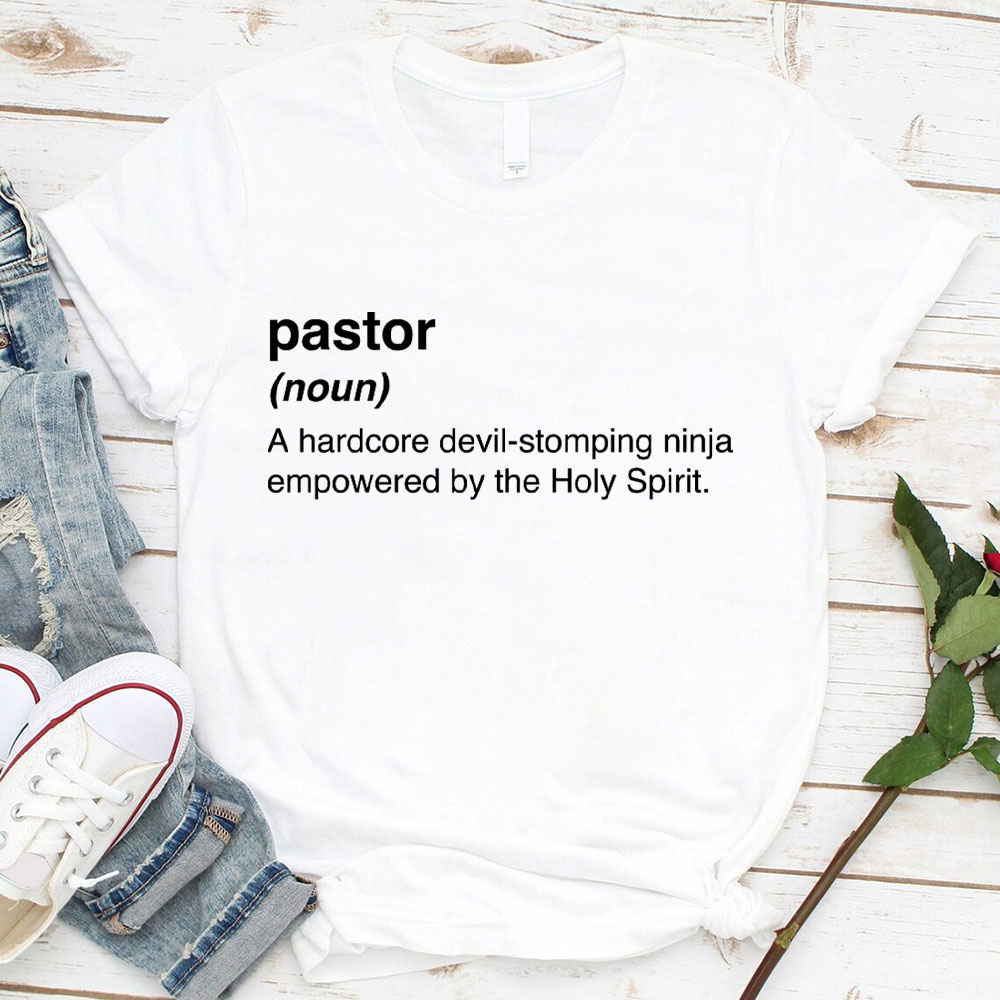 Pastor A Hardcore Devil-stomping Ninja Empowered The Holy Spirirt Christian T-Shirt