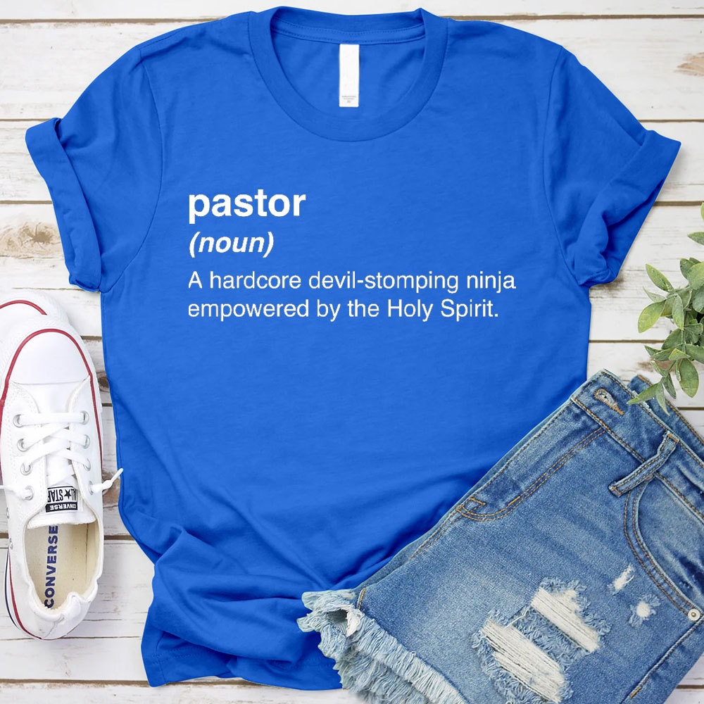 Pastor A Hardcore Devil-stomping Ninja Empowered The Holy Spirirt Christian T-Shirt