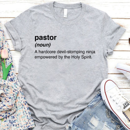 Pastor A Hardcore Devil-stomping Ninja Empowered The Holy Spirirt Christian T-Shirt