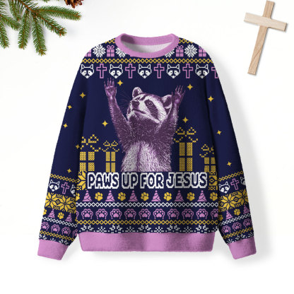Paws Up for Jesus Christian Lightweight Sweater
