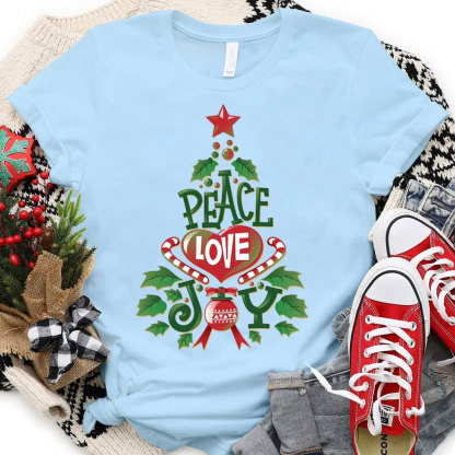 Peace And Love Christian Christmas T-Shirt