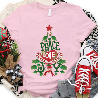 Peace And Love Christian Christmas T-Shirt