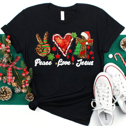 Peace And Love Christian Christmas T-Shirt