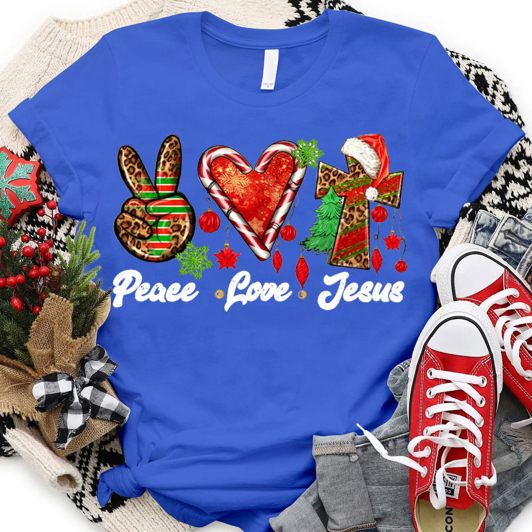 Peace And Love Christian Christmas T-Shirt