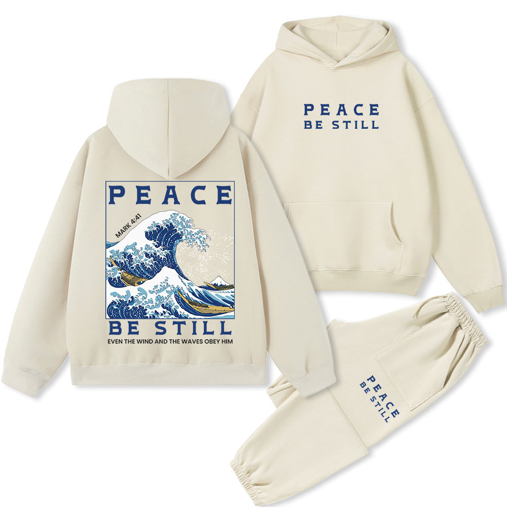 Peace Be Still Christian Fleece Hoodie Set