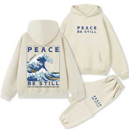 Peace Be Still Christian Fleece Hoodie Set