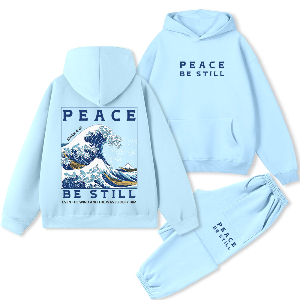 Peace Be Still Christian Fleece Hoodie Set