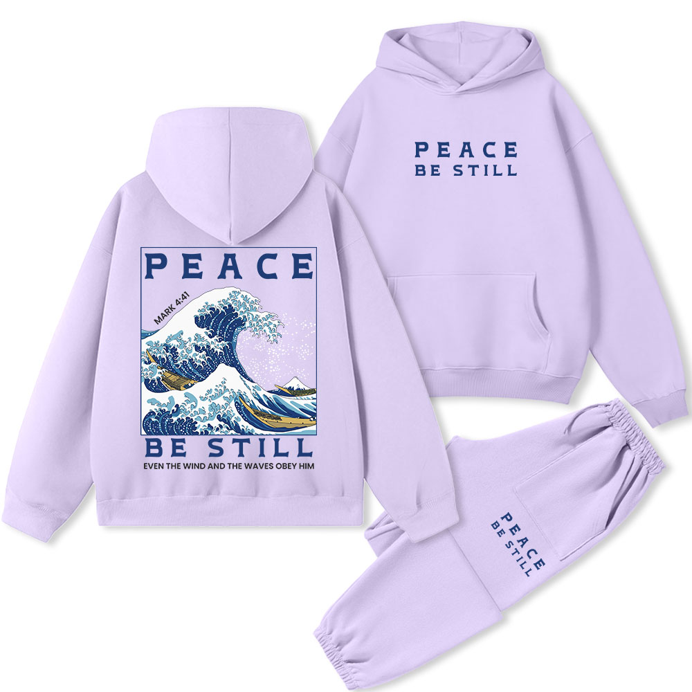 Peace Be Still Christian Fleece Hoodie Set