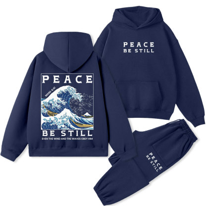 Peace Be Still Christian Fleece Hoodie Set