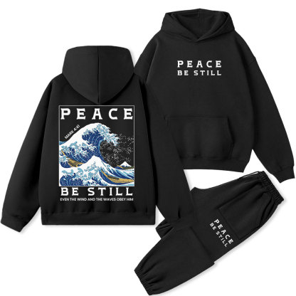 Peace Be Still Christian Fleece Hoodie Set