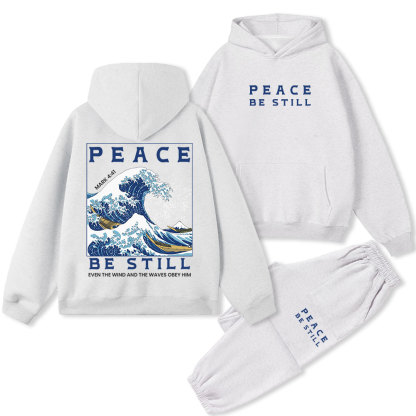 Peace Be Still Christian Fleece Hoodie Set
