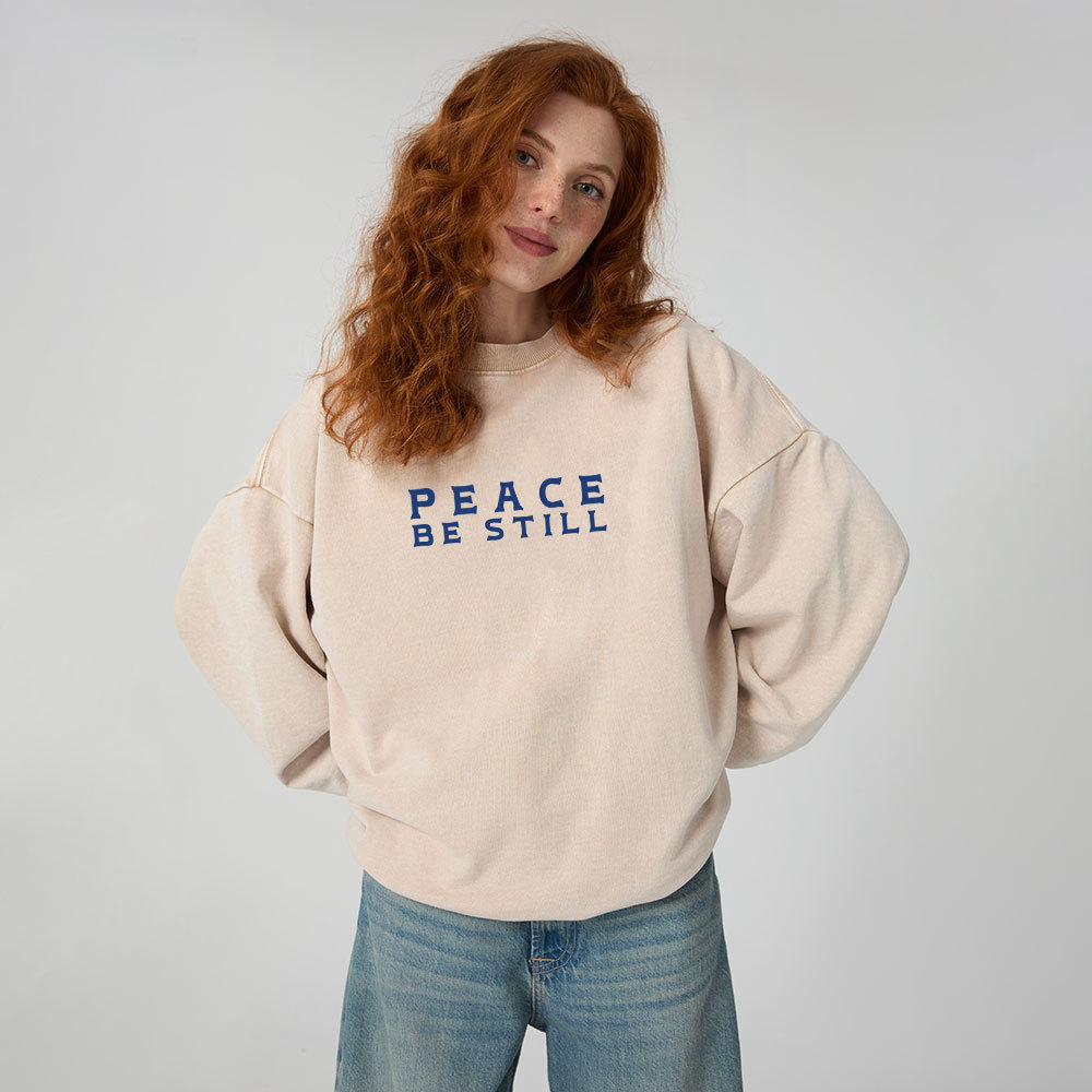 Peace Be Still Christian Washed Sweatshirt