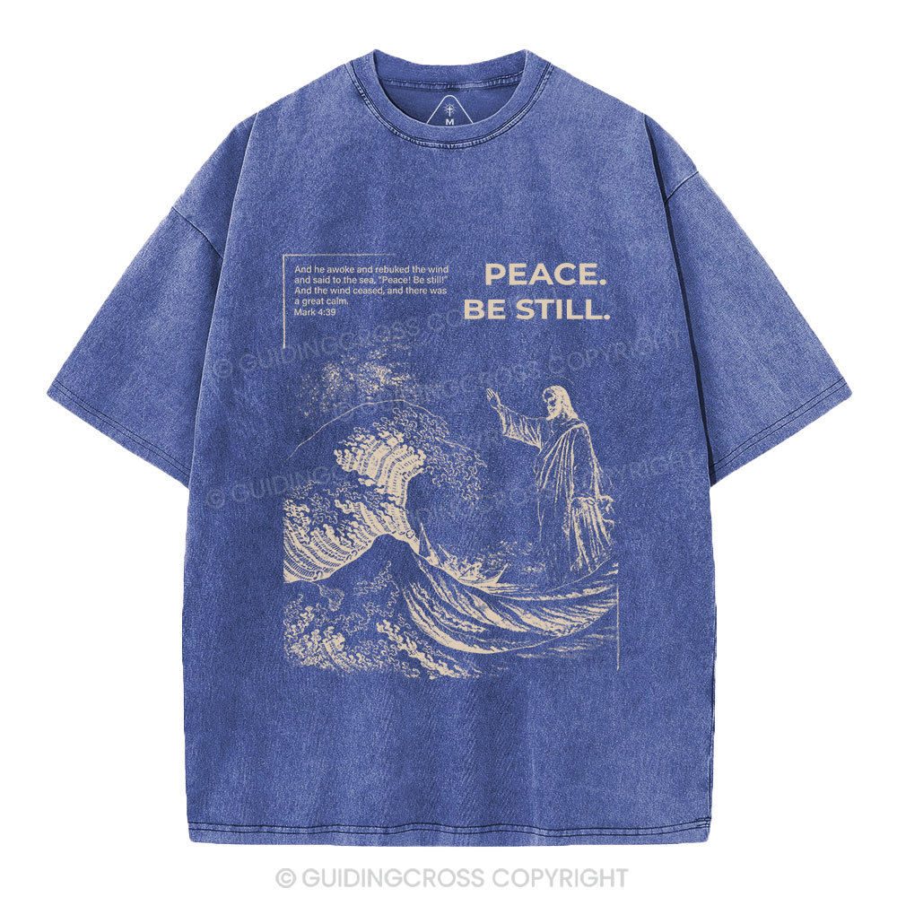 Peace Be Still Christian Washed T-Shirt