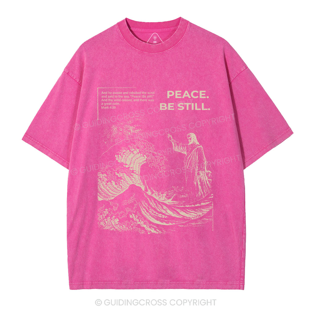 Peace Be Still Christian Washed T-Shirt
