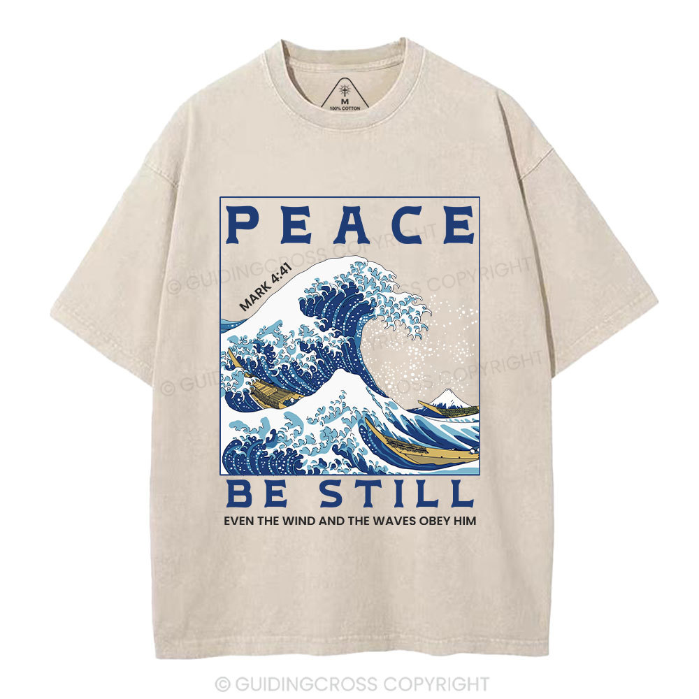 Peace Be Still Christian Washed T-Shirt