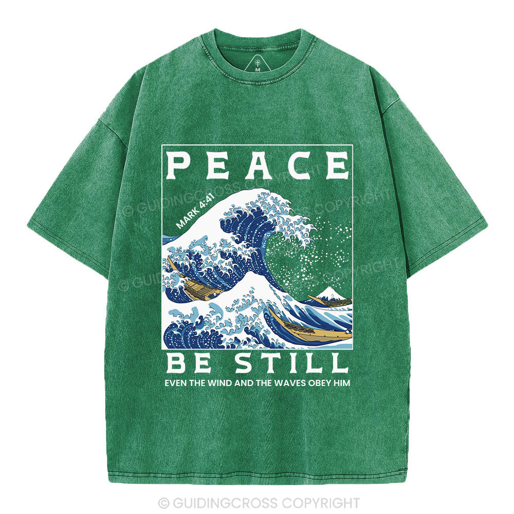 Peace Be Still Christian Washed T-Shirt