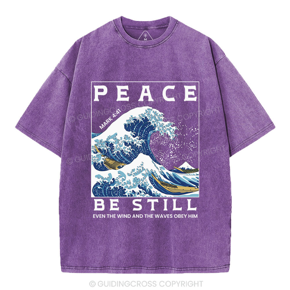 Peace Be Still Christian Washed T-Shirt