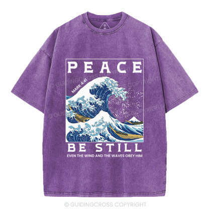 Peace Be Still Christian Washed T-Shirt