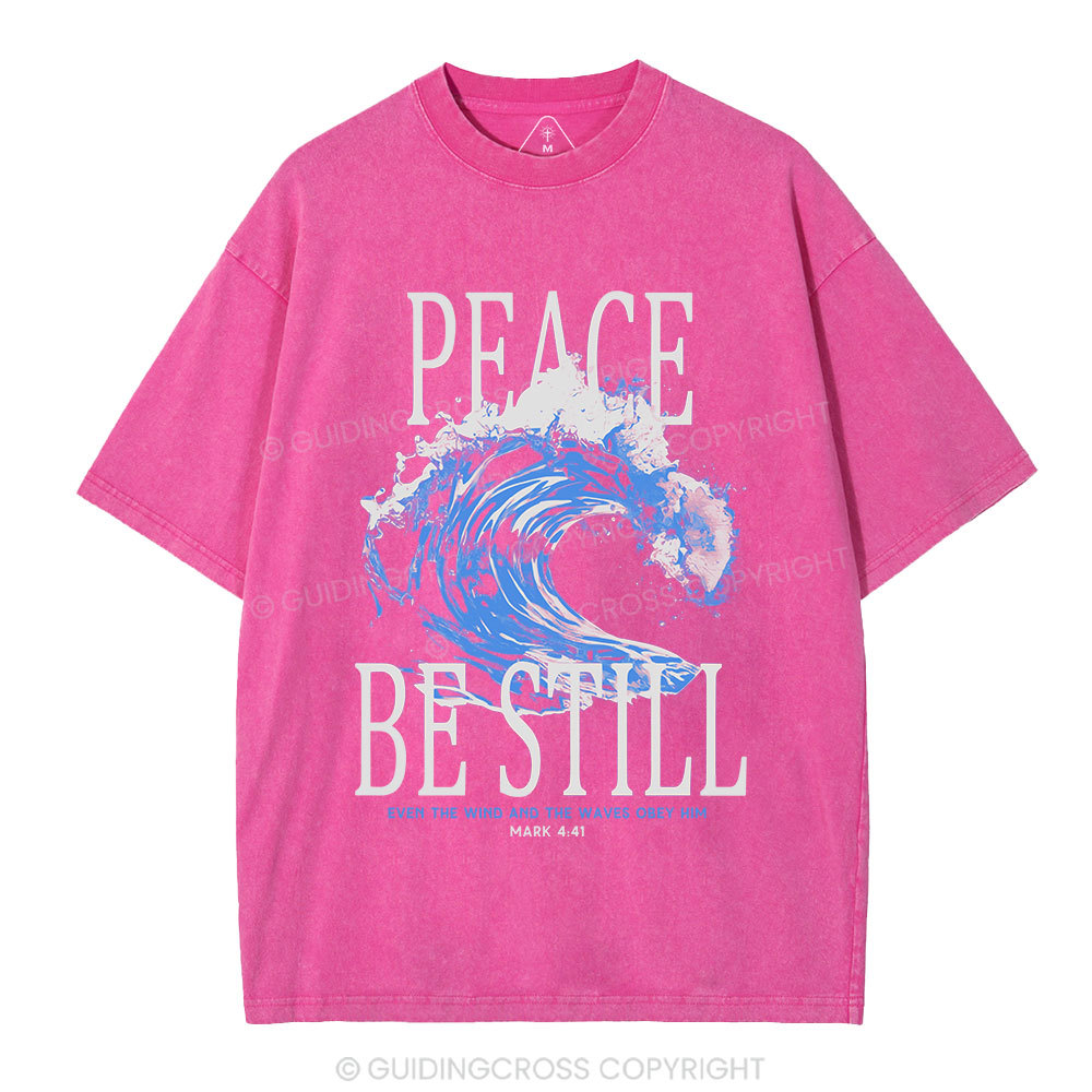 Peace Be Still Christian Washed T-Shirt