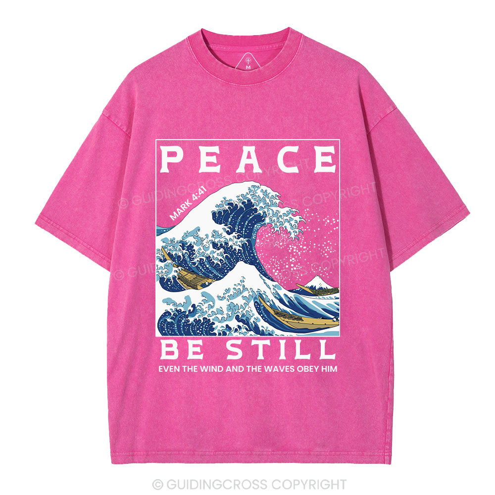 Peace Be Still Christian Washed T-Shirt
