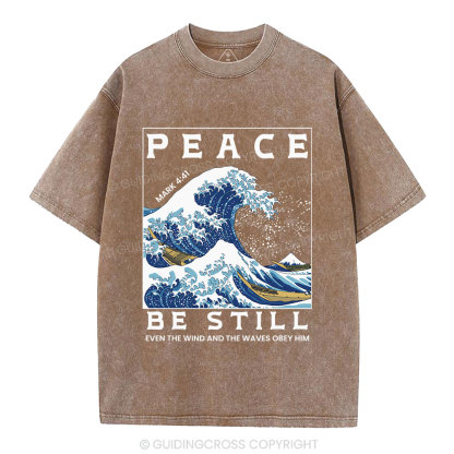 Peace Be Still Christian Washed T-Shirt