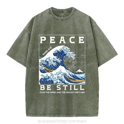 Peace Be Still Christian Washed T-Shirt