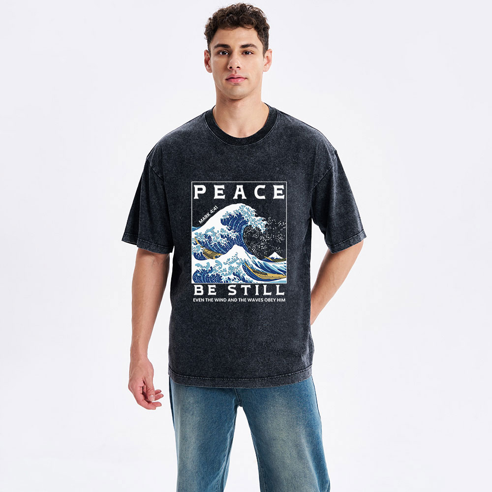 Peace Be Still Christian Washed T-Shirt