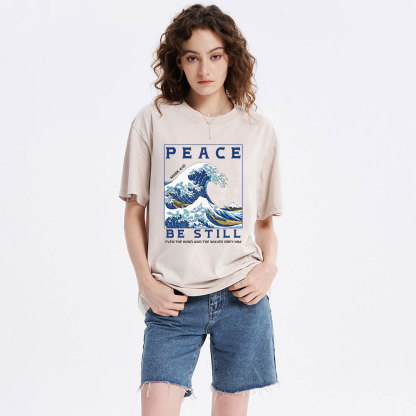 Peace Be Still Christian Washed T-Shirt