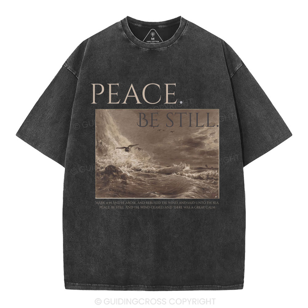 Peace Be Still Christian Washed T-Shirt