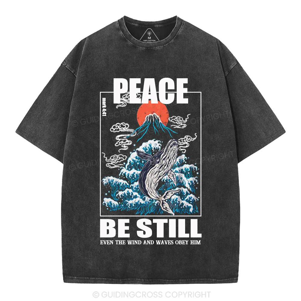 Peace Be Still Christian Washed T-Shirt