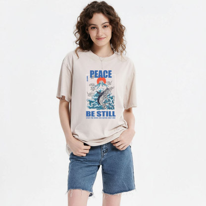 Peace Be Still Christian Washed T-Shirt