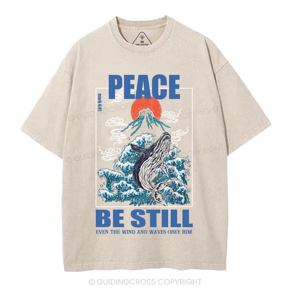 Peace Be Still Christian Washed T-Shirt