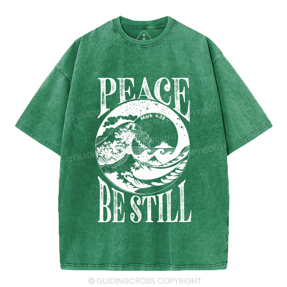 Peace Be Still Christian Washed T-Shirt