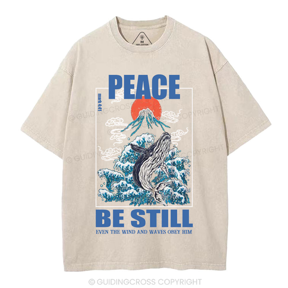 Peace Be Still Christian Washed T-Shirt