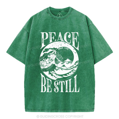 Peace Be Still Christian Washed T-Shirt